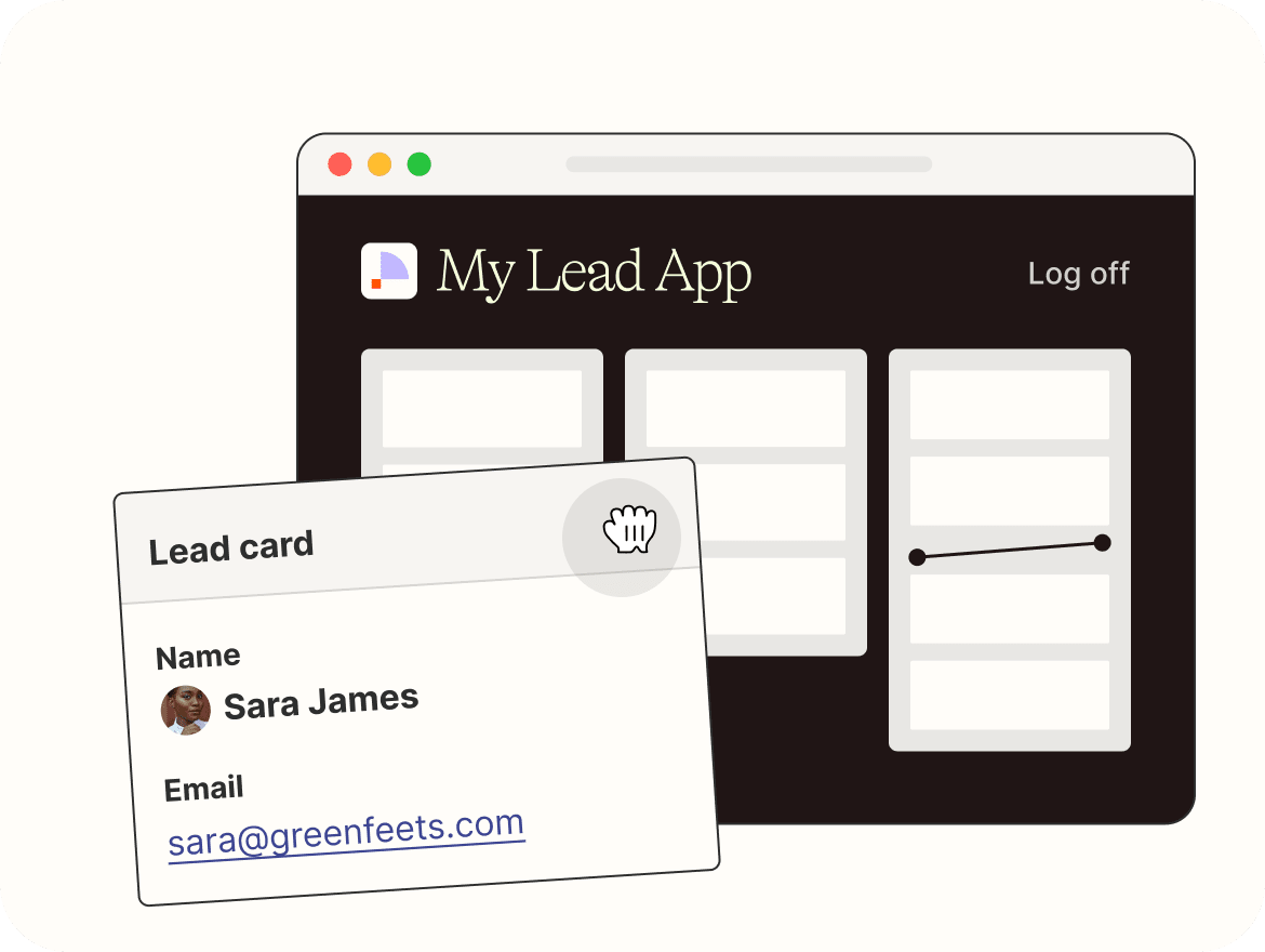 an Interface of a lead app